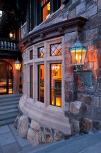 Hope’s® Empire Bronze windows and doors–providing "an ageless, elegant beauty"–were installed in this 14,000-square-foot, lakefront mansion in upstate New York. PHOTO CREDIT: Christian Phillips Photography