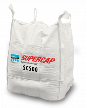 A showcase image of a white sack of LATICRETE SC500 stood up against a white backdrop.