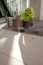 TEC® Ultimate Large Tile Mortar helped installers achieve a consistent floor.
