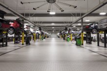 TEC® Ultimate Large Tile Mortar passed rigorous ASTM C627 Robinson floor testing, which enabled it to be specified for heavy commercial environments like an auto dealership. 