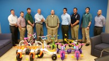 The Bike Builders at Zurn (left to right): Jason Morris, Donald Bissell, Christopher Say, Joe Wcisiak,  Jerry Plachotnik, Seth Brooks, Mike Benesh, Scott Young, Dave Gomo (Frank Mazzarese not pictured)