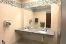 Commercial Building Restroom with lead-free fixtures